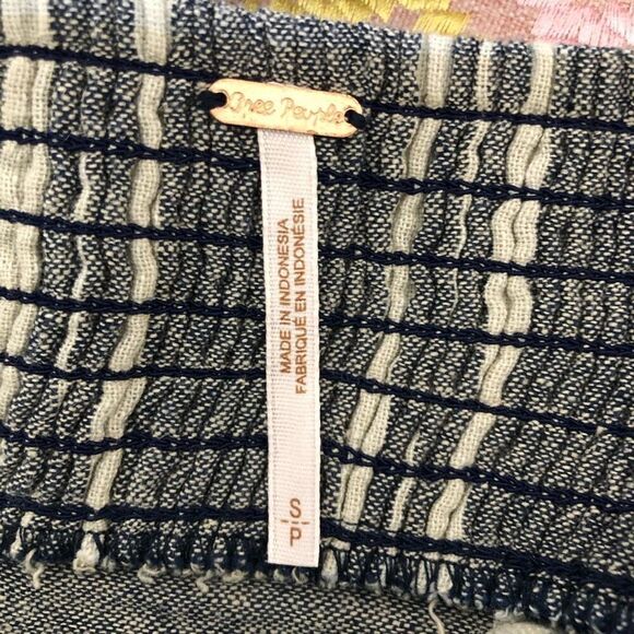 Free People Strapless Gray and White Midi Dress - Picture 7 of 7